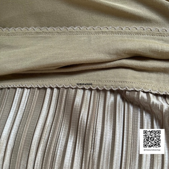 Anthropologie (Size 14 - EUC) Gigi Silver Metallic Pleated Midi Skirt - Picture 7 of 12